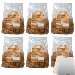 Terre Di Puglia Taralli Gebäck mit Pizza Geschmack 6er Pack (6x500g Beutel) + usy Block