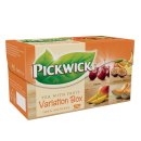 Pickwick Tea with Fruit Variation Box 6er Pack (Cherry, Tropical Fruit, Mango, Melon 6x 20x1,5g) + usy Block