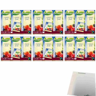 Pickwick Professional Forest Fruit 6er Pack (6x112,5g Teebeutel schwarzer Waldfrucht Tee) + usy Block