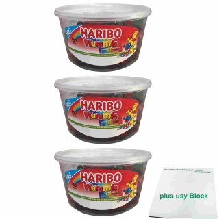 Haribo Wummis Rainbow 3er Pack (3x1200g Runddose) + usy Block
