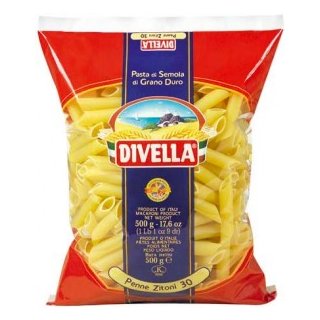 DIVELLA - Penne Zitoni Lisce (500g Packung)