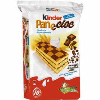 Kinder Pan e Cioc Milchcremeschnitte mit Schokostückchen (10x28g Packung)