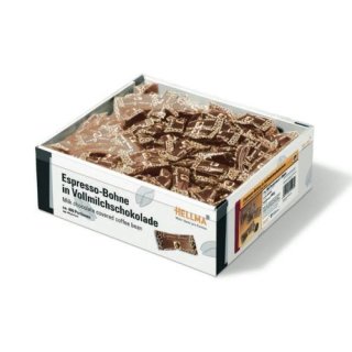 Hellma Espressobohnen in Vollmilchs-Schokolade, 400 St.