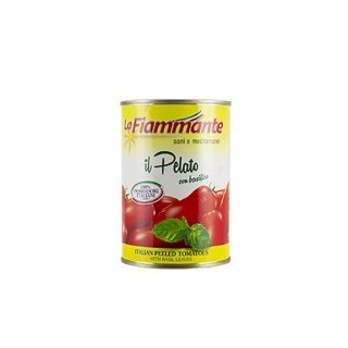 Fiammante Geschälte Tomaten in Saft mit Basilicum (400g)