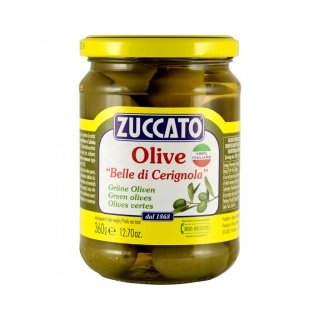 ZUCCATO - grüne Riesen Oliven Cerignola (370ml)