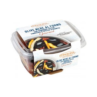 Cinquina Gourmet schwarze Oliven gebacken (225g)