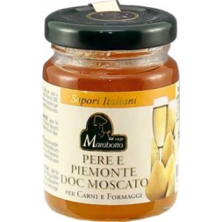 MARABOTTO - Birnen und Moscatwein Creme aus Piemont (110g)