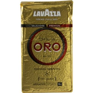 LAVAZZA - Espresso-Kaffee "Qualitá Oro", 100% Arabica, gemahlen (250g)