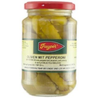 Oliven mit Peperoni Fruyper (340g)