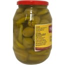 Fruyper grüne Oliven mit Stein und Pepperoni (500g Glas ATG)