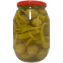 Fruyper grüne Oliven mit Stein und Pepperoni (500g Glas ATG)