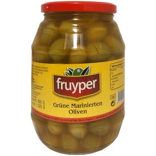 Fruyper Grüne Oliven Mariniert mit Kern (600g ATG)