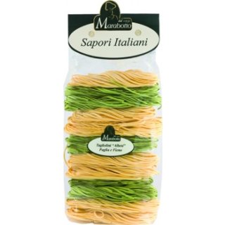 Tagliolini, gelbe und grüne Eier Nudeln (250g)