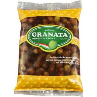Granata Schwarze Oliven im Beutel (500g.)