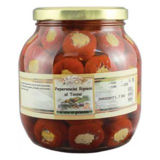 Giovagnini Scharfe Kirschpaprika mit Thunfich und Kapern gefült (1500ml)