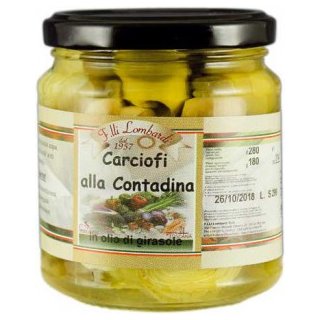Lombardi Artischocken eingelgt nach Bauernart (280g)
