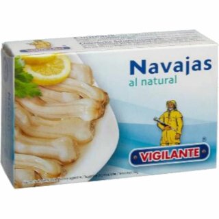 Vigilante Messerscheidemuscheln im eigenen Saft (115g Dose)