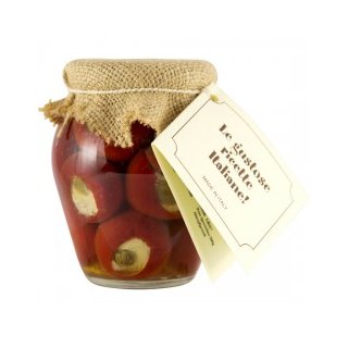 Giovagnini Gefüllte Kirschpaprika mit Ricotta und Kapern in Sonnenblumen (280g)