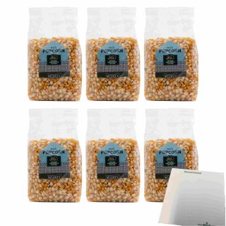 Mediza Popcorn Mais 100% Natural 6er Pack (6x400g Beutel) + usy Block