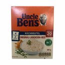 Uncle Bens Original Langkornreis 20 Minuten 4x125g Kochbeutel 3er Pack (3x500g Packung) + usy Block