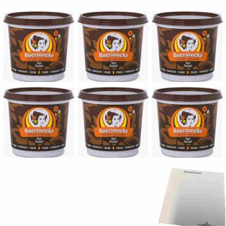 Boerinneke Chocopasta Puur Fondant Aufstrich 6er Pack (6x400g Becher) + usy Block