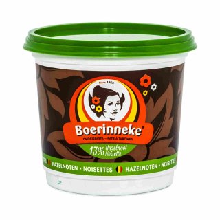 Boerinneke Chocopasta 13% Hazelnoot Noisette Aufstrich (400g Becher)