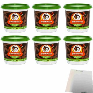 Boerinneke Chocopasta 13% Hazelnoot Noisette Aufstrich 6er Pack (6x400g Becher) + usy Block