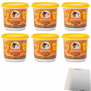 Boerinneke Chocopasta 57% Speculoos Aufstrich 6er Pack (6x400g Becher) + usy Block
