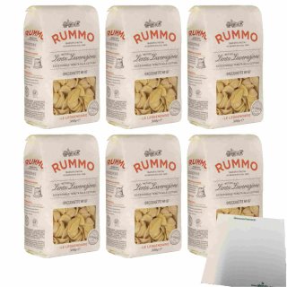 Rummo Lenta Lavorazione Orecchiette No. 087 6er Pack (6x500g Packung) + usy Block