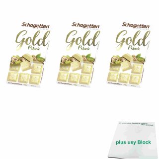 Schogetten Gold Pisatzie 3er Pack (3x100g) + usy Block