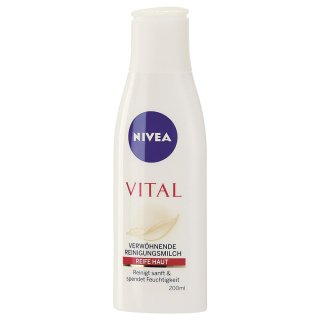 Nivea Visage Vital Verwöhnende Reinigungsmilch (200 ml Flasche)