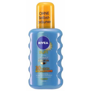 Nivea Sun Protect & Bronze Sonnenspray LSF 30 (200 ml Flasche)