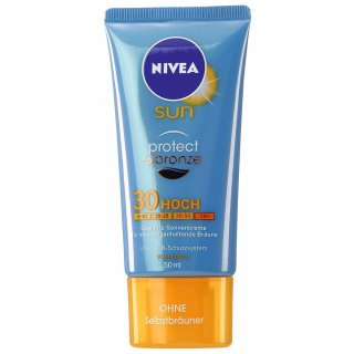 Nivea Sun Protect & Bronze Gesichts-Sonnencreme LSF 30 (50 ml Tube)