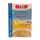 Hipp Bio-Milchbrei Banane ohne Zucker, nach 4. Monat (500g Karton)