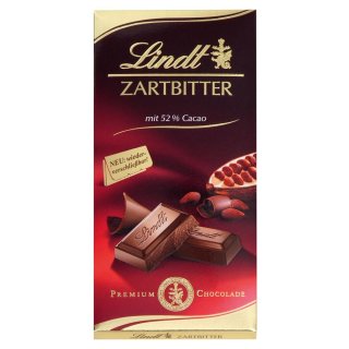 Lindt, Zartbitter mit 52% Cacao (100g Tafel)