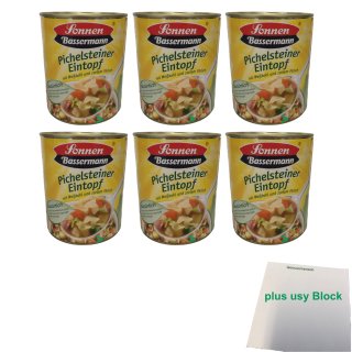 Sonnen Bassermann Pichelsteiner Topf 6er Pack (6x800g Dose) + usy Block