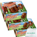 Storck Super Dickmanns Fanküsse Limited Edition 3er Pack (3x168g Packung, 18 Schokoküsse) + usy Block