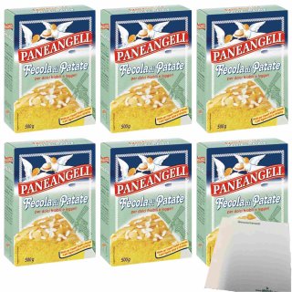 Paneangeli Fecola di Patate 6er Pack (6x250g Packung Kartoffelstärke) + usy Block