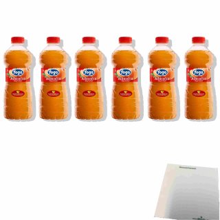 Yoga Succo Albicocca 6er Pack (6x1l Flasche Aprikosensaft) + usy Block