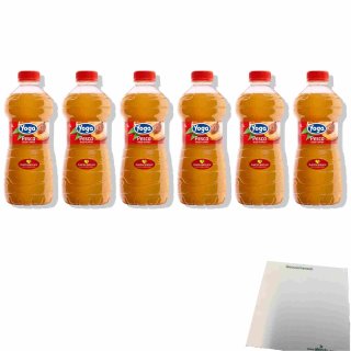 Yoga Succo Pesca 6er Pack (6x1l Flasche Pfirsichsaft) + usy Block