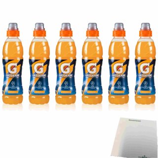 Gatorade Arancia 6er Pack (6x500ml Flasche Sport Drink Orange) + usy Block