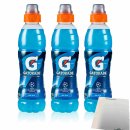 Gatorade Cool Blue 3er Pack (3x500ml Flasche Sport Drink Himbeere) + usy Block