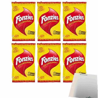 Fonzies Gli Originali Multipack Maissnack mit Käse 6er Pack (6x188g Beutel) + usy Block