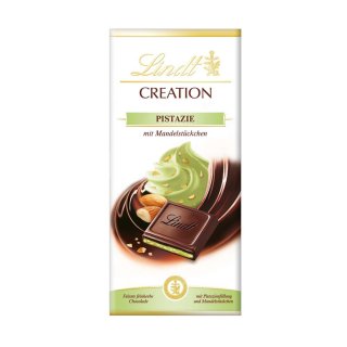 Lindt Creation Schokolade Pistazie mit Mandelstückchen (1x148g Tafel)
