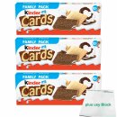 Ferrero Kinder Cards Family Pack 3er Pack (3x256g Packung Kekse mit Milch und Kakaofüllung) + usy Block