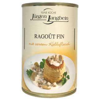 Jürgen Langbein Ragout Fin mit zartem Kalbsfleisch 1er Pack (1x400g Dose)
