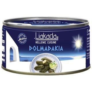 Liakada Dolmadakia gefüllte Weinblätter mit Reis in Öl (200g Dose)