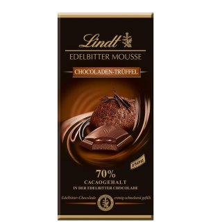 Lindt Edelbitter Mousse, Chocoladen-Trüffel 70% Cacaogehalt (1x150g Tafel)