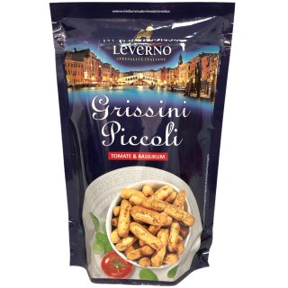 Leverno Grissini Piccoli Tomate & Basilikum (100g Packung)