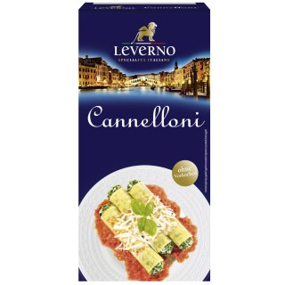 Leverno Cannelloni Italienische Pasta Röhren (250g Packung)